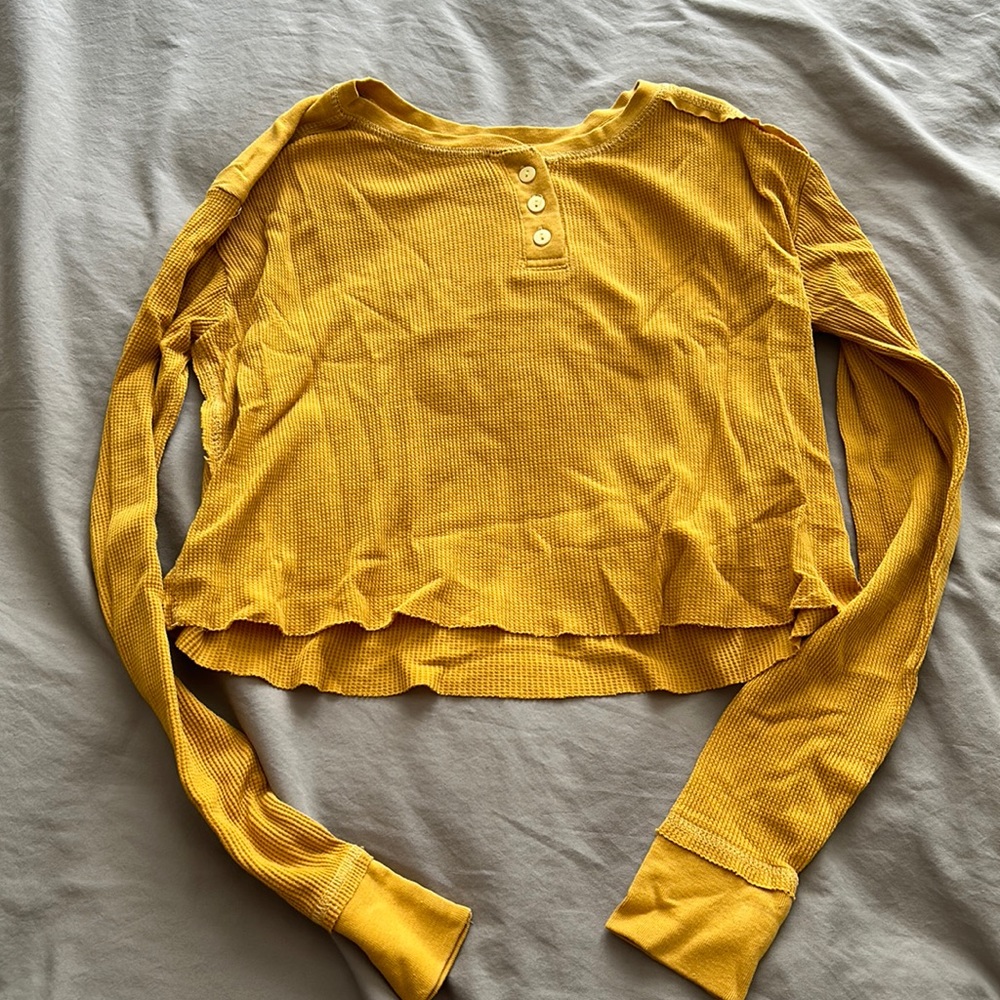 Yellow Long Sleeve Cropped